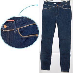 Worn 1X Anthopologie Pilcro Metallic Stitch Gold-Trim Piping Jeans